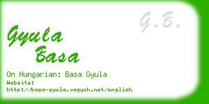 gyula basa business card